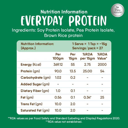 TruNativ Everyday Plant Protein| 13.5g Protein| Soy, Pea & Brown Rice P- image 3