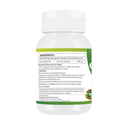 Morsan Healthcare Garcinia Cambogia Capsules 500 mg – 60 Veg Capsules x 4 Pack | Natural Herbal Formula | Plant-Based | Gluten-Free & Vegan
