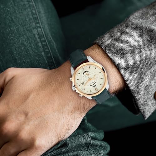 Titan Regalia Maritime White Dial Chronograph Leather Strap Watch for M- image 7