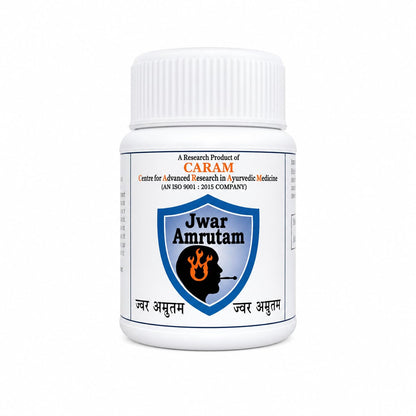 CARAM Jwar Amrutam Ayurvedic Immunity boosting tablets | For Cold & Cough | Blood purifier, Immuno-Modulator (15 Tablets)