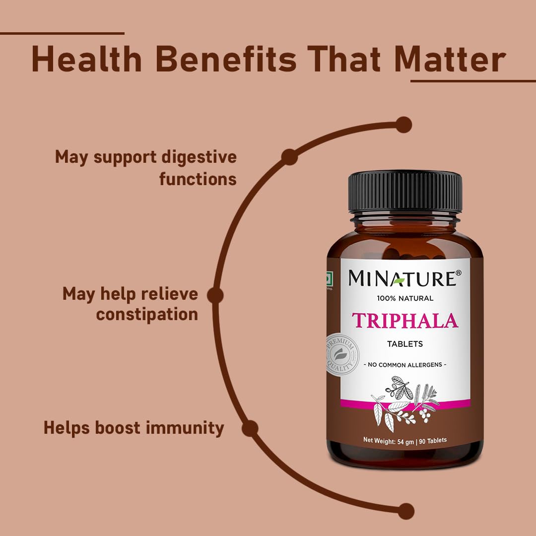 mi nature Triphala Tablets Supplement With Amla, Haritaki & Bibhitaki|- image 6