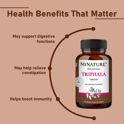 mi nature Triphala Tablets Supplement With Amla, Haritaki & Bibhitaki|- image 6