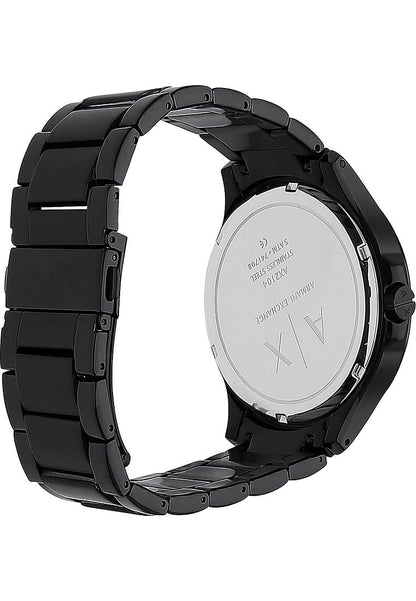 Armani Exchange Analog Men's Stainless Steel Watch AX2104 (Black Dial Black Colored Strap)
