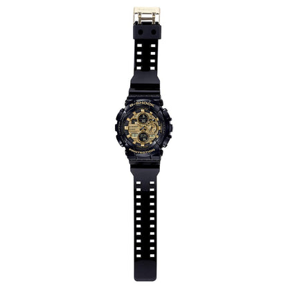 Casio G-Shock GA-140GB-1A1DR Black & Gold Analog-Digital Dial Black Resin Strap Men's Watch Shock and 200M Water Resistant G1021