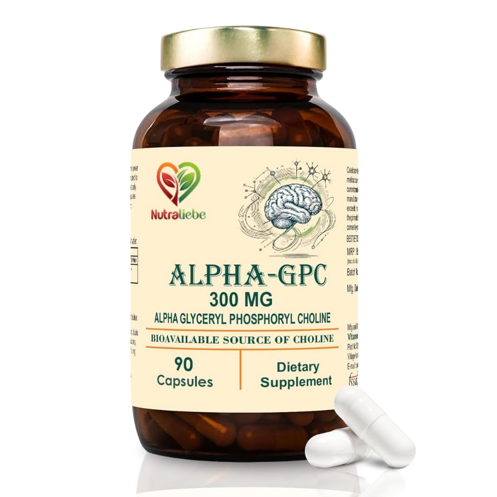 NutraLiebe Alpha-GPC 300 mg, 90 Vegetarian Capsules