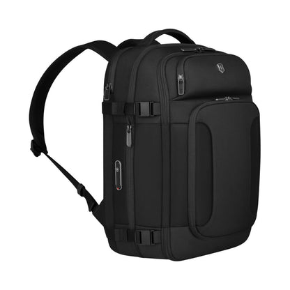 Victorinox Swiss Designed Werks Traveler 7.0, Boarding Bag, Backpack With 15.6 Inch Laptop and 11 Inch Tablet Compartment, Black, 653650