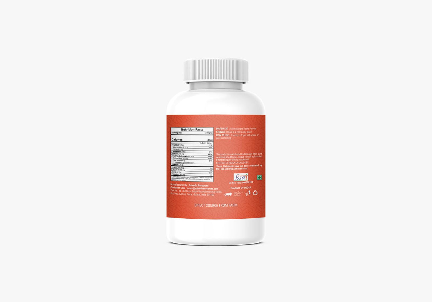 Ashwagandha Powder Herbal Supplements For Personal Health Care Improvement