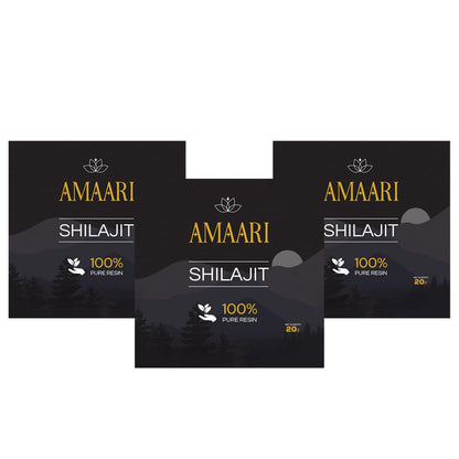 Amaari Shilajeet Resin 60g (Pack of 3) |Super Saver Pack| 100% Ayurvedic