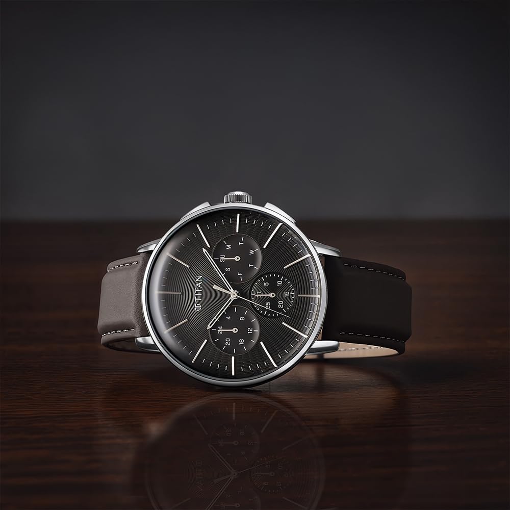 Titan Analog Anthracite Dial Men's Watch-90200SL02- image 4