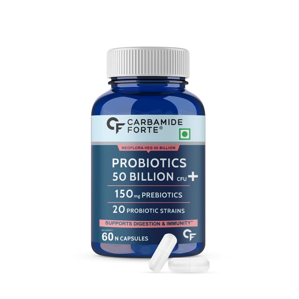 Carbamide Forte Glucosamine Chondroitin MSM 3900mg + Probiotics 50 Billion CFU Combo – 90 Tablets + 60 Veg Capsules