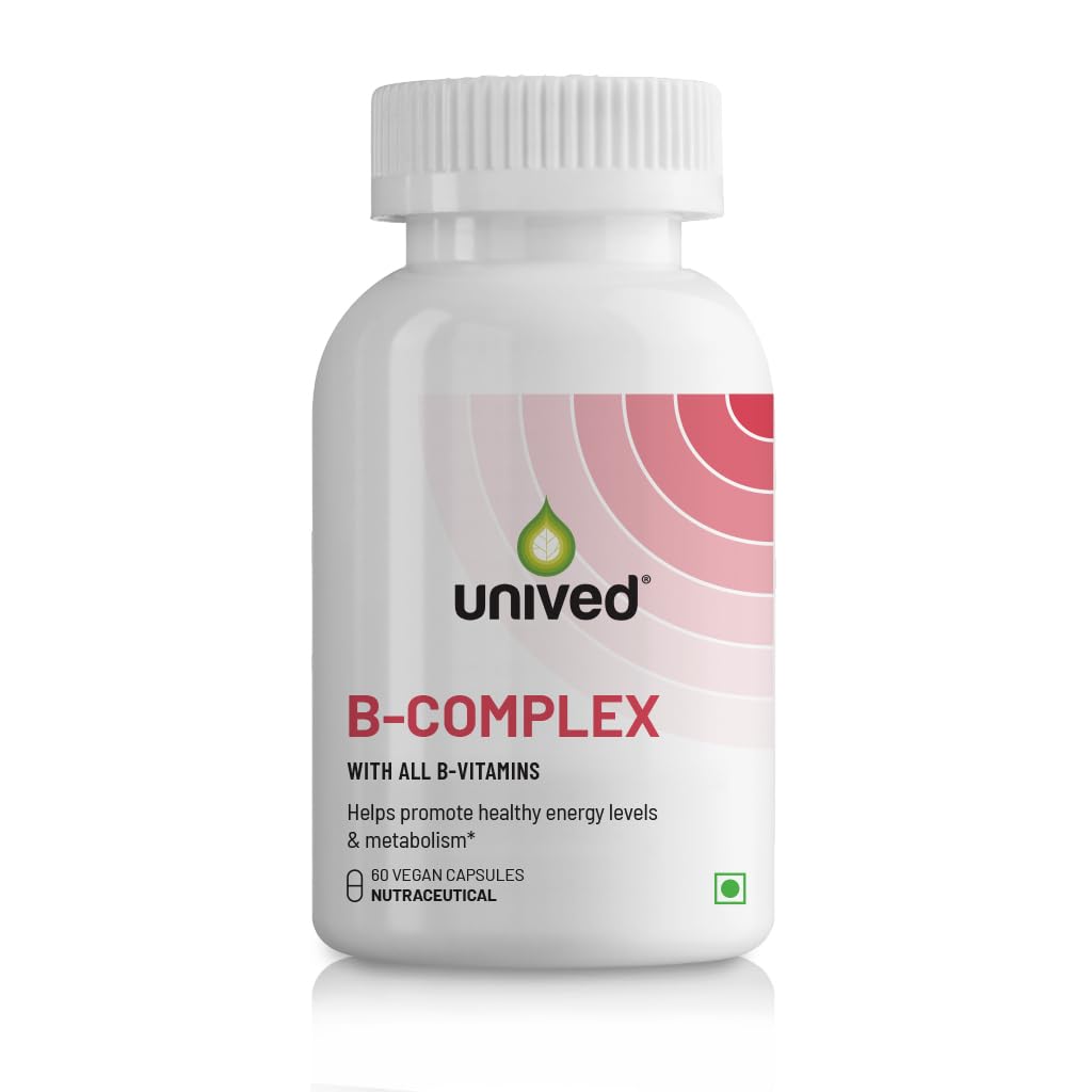 Unived Wholefood Natural B-Complex | Raw B-Vitamins | 100% Natural | One Month Supply