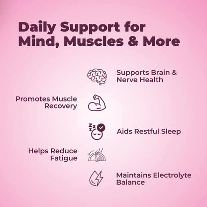 HealthAid Chelated Magnesium Glycinate with Zinc (1682 mg) – Magnesium Supplement for Muscle Recovery, Sleep Support, Cramps Relief & Nerve Health | Promotes Brain Health – 60 Veg Tablets