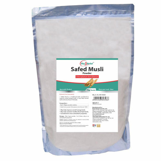 Way2Herbal Safed Musli powder (1 Kg Pack of 1)