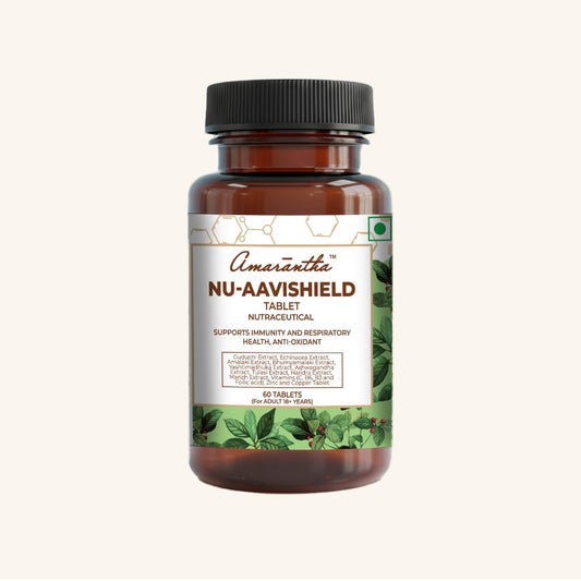 Amarantha Nu-Aavishield Tablet | 60 Tablets | Supports Immune, Respiratory Health & Antioxidant Defence
