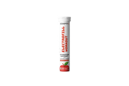 Vitamuch Energy,Electrolyte Effervescent Tablets | Caffeine 100mg, L-Taurine, Vitamin C, Sodium, Potassium, Magnesium | Hydration, Energy Booster | APPLE Flavour, pack of 8