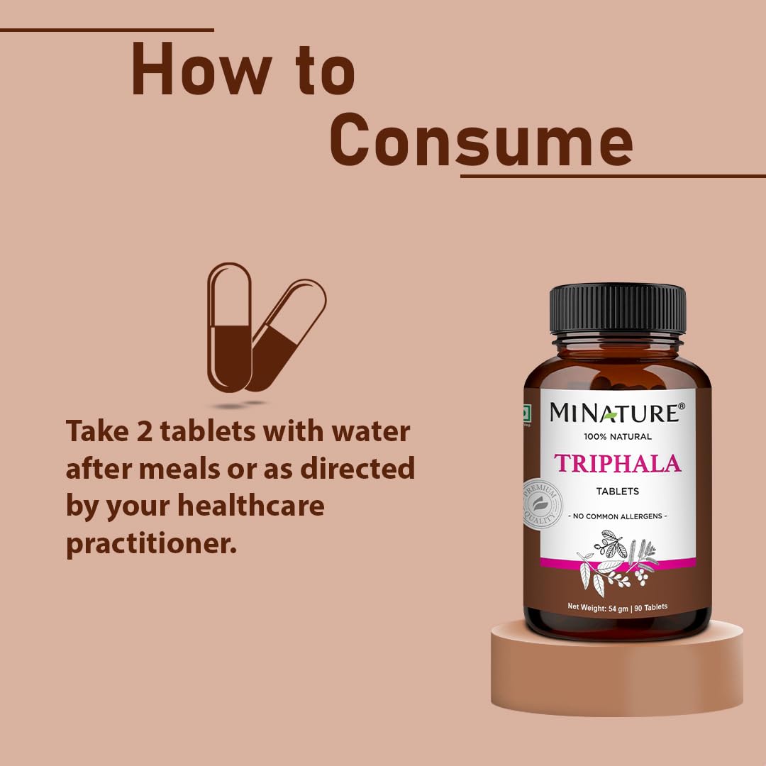 mi nature Triphala Tablets Supplement With Amla, Haritaki & Bibhitaki|- image 5