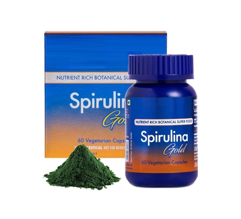Spirulina Gold Vegetarian Capsules, Pack of 60N