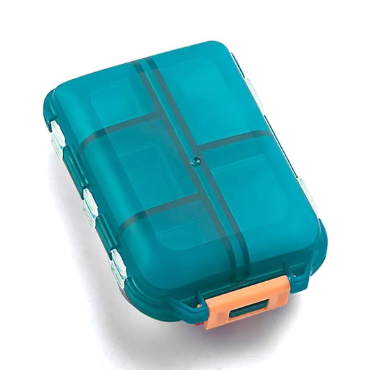 Portable Pill Organizer Box with 8 Compartments - BPA Free Moisture Resistant Medicine Storage Case for Tablets, Capsules, Vitamins & Supplements | Travel Friendly Daily Tablet Holder