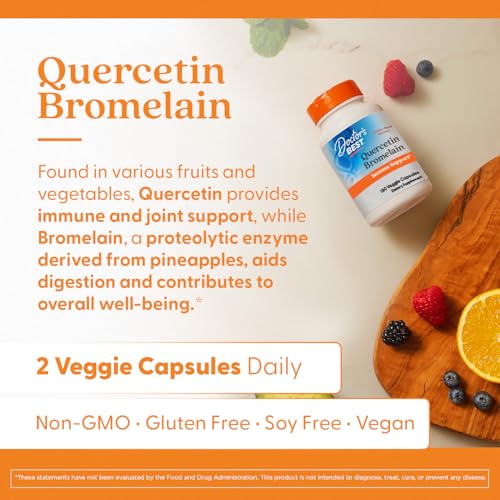 Doctor's Best, Quercetin Bromelain, 180 Veggie Caps- image 3