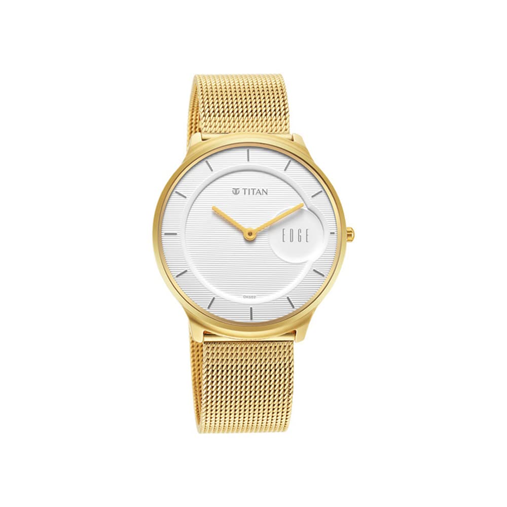 Titan Edge Baseline White Dial Analog Stainless Steel Strap Watch for M- image 4