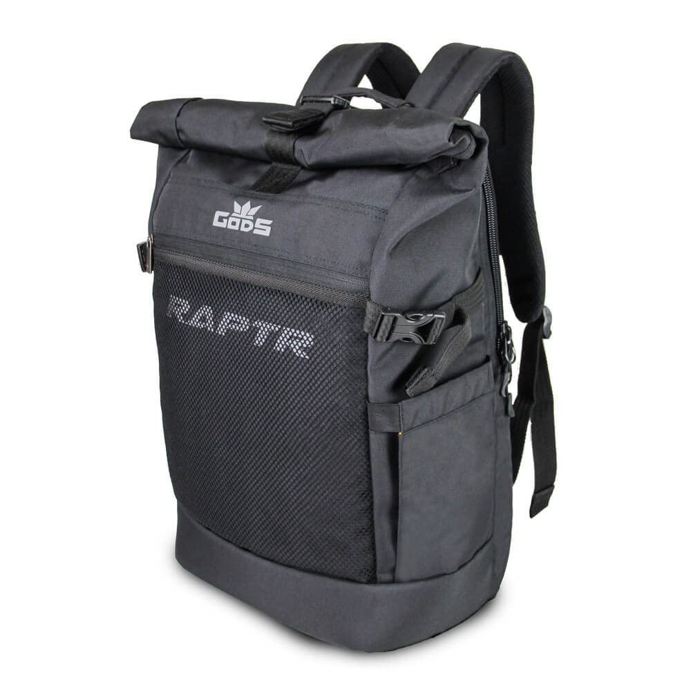 Gods RAPTR ROLL TOP 30 Litre 15.6 Inch Laptop Backpack with Efficient Organiser, Quick Access Pockets, Laptop Compartment, Expendable Design,Travel Friendly, Water Resistant, Black