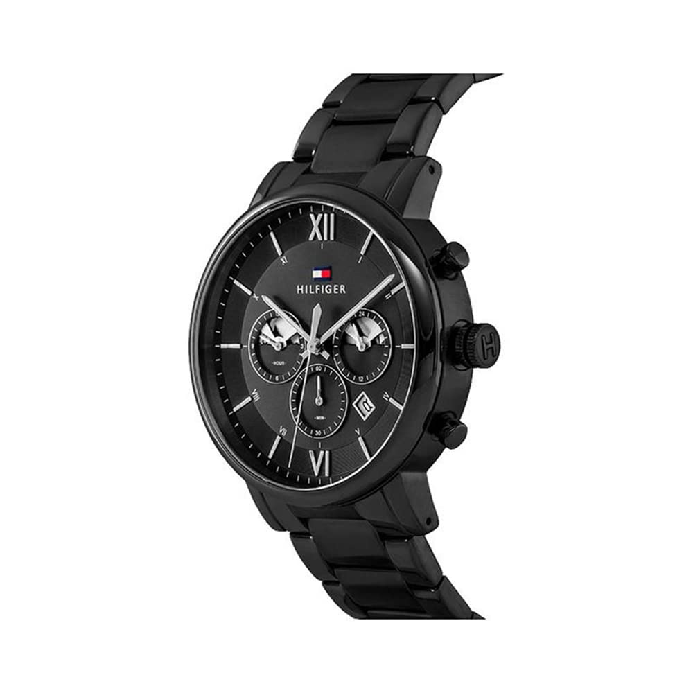 Tommy Hilfiger Analog Men 44 Evan Black Dial & Band Zinc Alloy Watch - NCTH1710410
