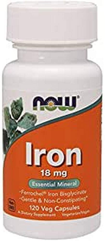 Now Foods Iron 18 mg 120 Veg Capsules