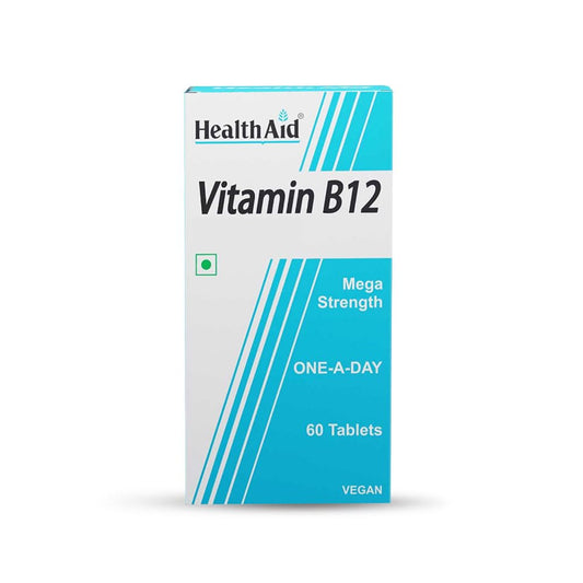 HealthAid Vitamin B12 Supplements – B12 Tablets for Men & Women | Supports Energ