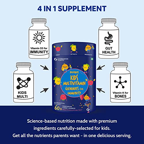 Carbamide Forte Multivitamin for Kids & Adults with Superfoods | Multivitamin Gummies for Kids Packed with 20 Nutrients | 60 Gummy Bears