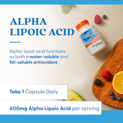 Doctor's BEST Alpha-Lipoic Acid 600 Mg 60 Veggie Caps