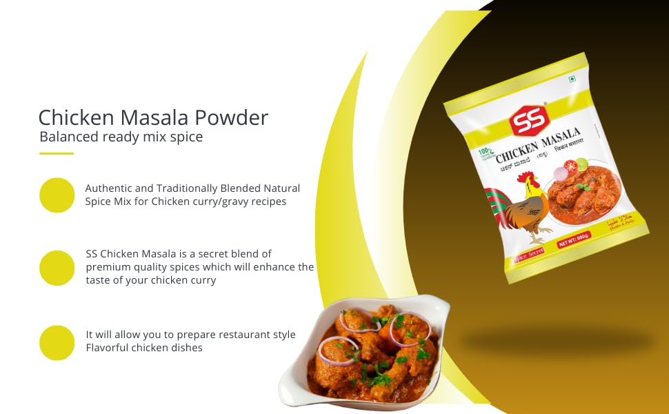 SS MASALAS Chicken Masala Powder 280g | Ready Mix Blended Spices to Enhance the Taste of any Chicken Curry/Korma/gravy