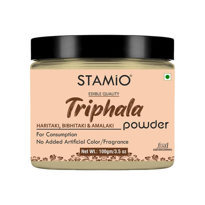 STAMIO Triphala Powder 100 gm | Amalaki | Bibhitaki | Haritaki | Digestive Healt