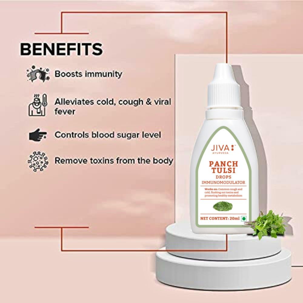 Jiva Tulsi Drops - 20 ml | 100% Ayurvedic Formulation Made Of Five Spec- image 6