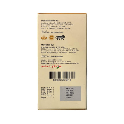 The Wellness Project (TWP) Curcumin with Curcuwin Ultra+ 250mg | For Women & Men | 60 Tablets – 2 Month Supply