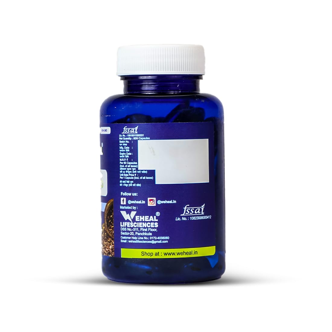 Weheal Cold Pressed Flaxseed Oil 1000mg | Omega 3, 6 & 9 for Heart, Joints & Digestion | 60 Softgel Capsules | Pack of 3 | Non-GMO & Fish-Free