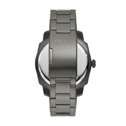 Fossil Stainless Steel Machine Analog Black Dial Grey Strap Men's Watch-Fs5970