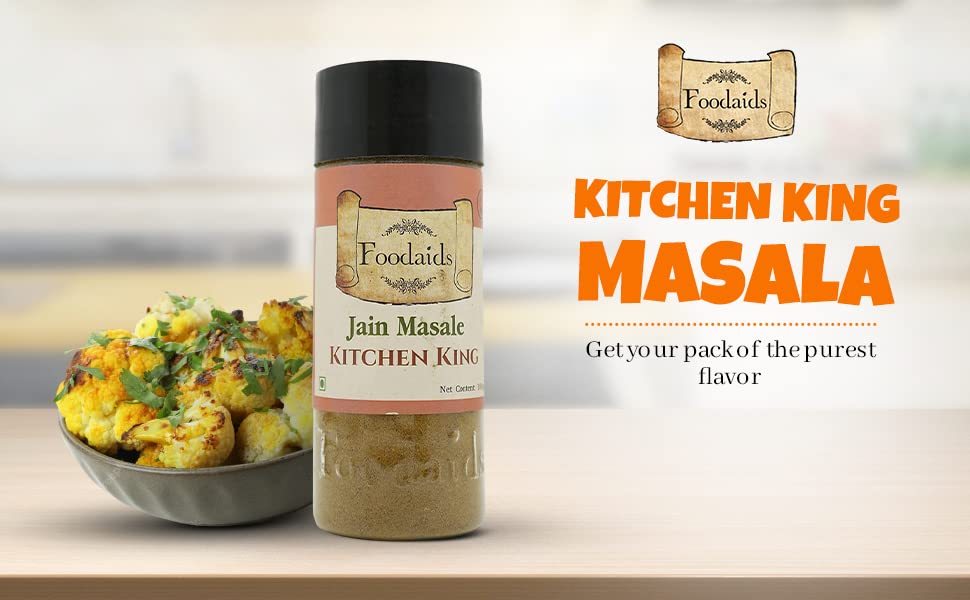 Foodaids Jain Kitchen King Masala 100gm / sabji masala/No Onion No Garlic/Aromatic flavour.