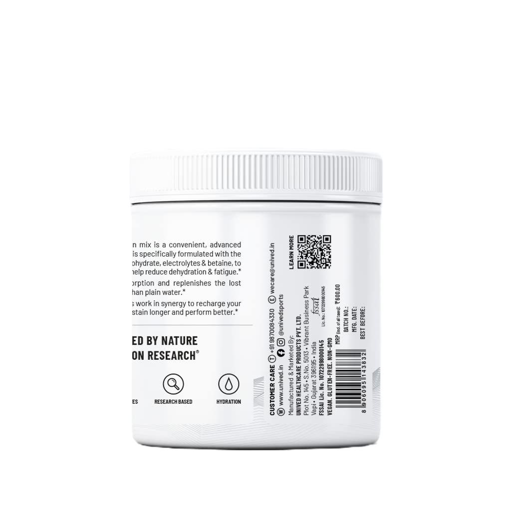 Unived Elite Hydration Mix | Essential Electrolytes and Betaine for Optimal Hydration & Fluid Uptake | Hydration Multiplier | Low Calorie Hydration Drink | 16 Servings - Lime Buzz (Caffeinated)