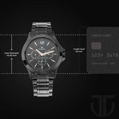 Titan All Black Analog Black Dial Men's Watch NM1698NM01/NN1698NM01/NP1698NM01