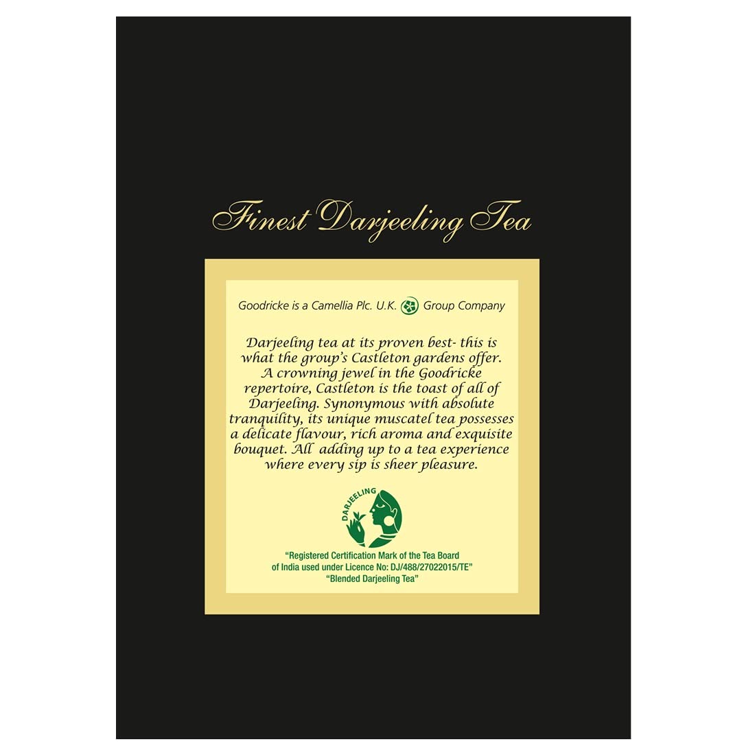 GOODRICKE Castleton Vintage Darjeeling Tea - 250gm (Pack of 1) | Single Estate Whole Leaf | 100% Loose Leaves | Premium Black Tea with Rich Taste & Aroma