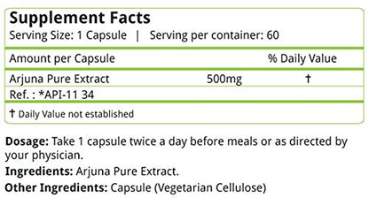 Natures Velvet Lifecare 500 mg Arjuna Pure Extract Tablet - 60 Capsules- image 6