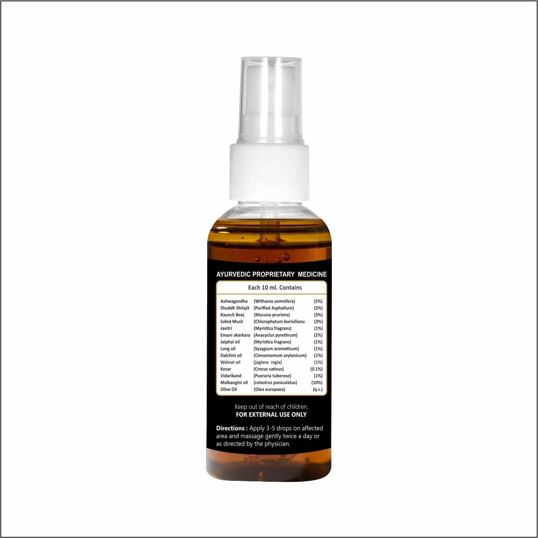SVGH Health Care RiseUp Herbal Men’s Vitality Oil | Ayurvedic Massage Oil for Men | 100% Herbal Formula | 25ml