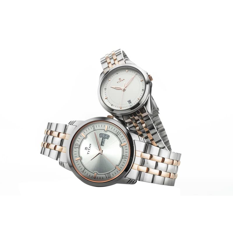 Titan Wedding Bandhan Analog Silver Dial Unisex Watch NM17742565KM01/NN17742565K