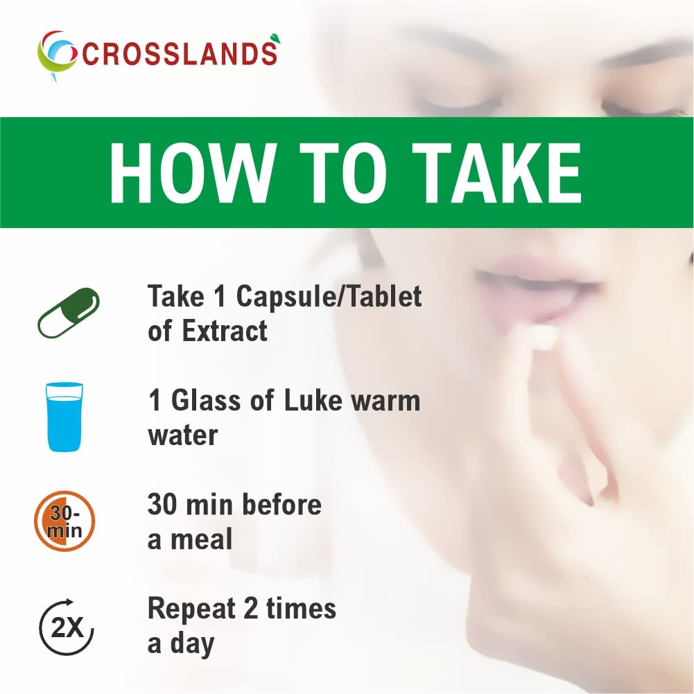 CROSSLANDS Pure Extract of Amla Capsules | 750mg | Natural Antioxidant | Immunity Enhancer | Natural Source of Vitamin C | Hair Growth Herbal Supplement | Improve Heart Health & Lower Cardiac Risk | Maintain Tryglycerides levels | Reduce Visceral Fat | 60