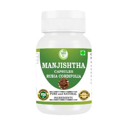 Morsan Healthcare MANJISTHA Capsules – 60 Veg Capsules | Rubia Cordifolia Extract | Natural Ayurvedic Supplement | Plant-Based Herbal Formula | Pack of 2