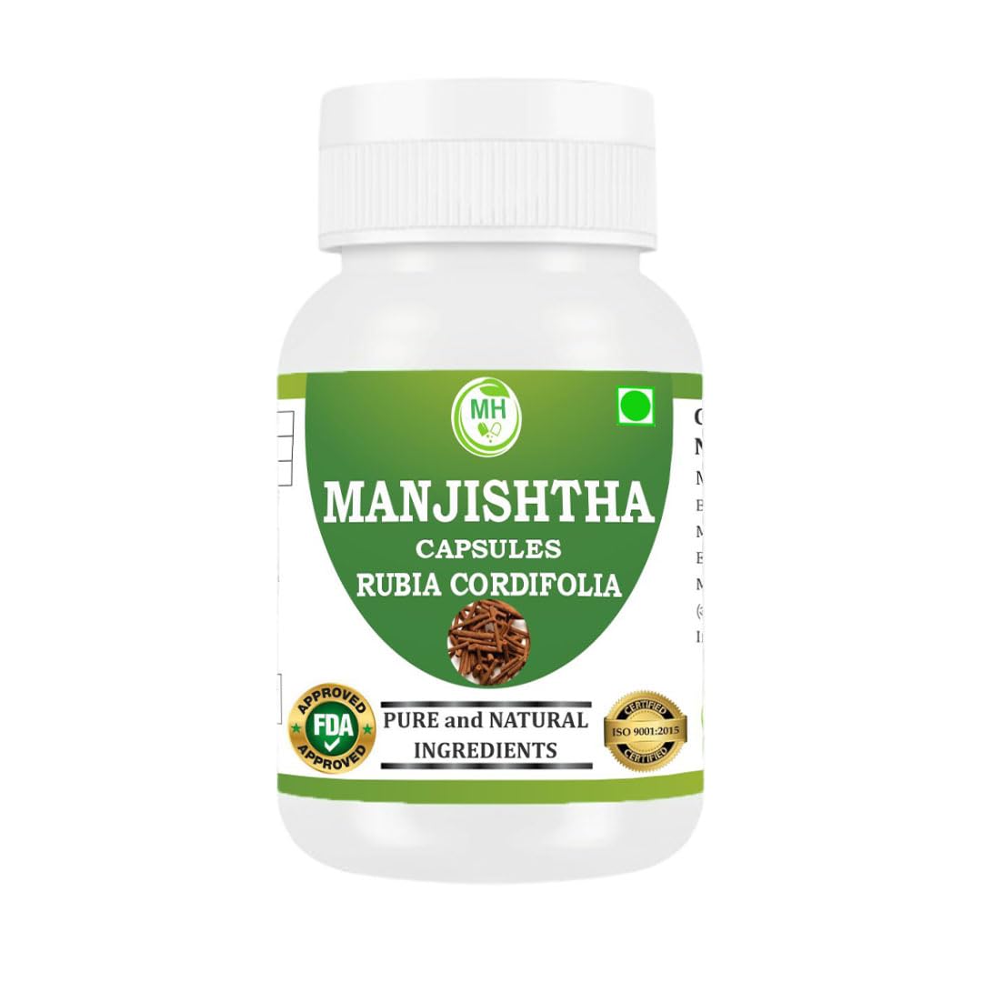 Morsan Healthcare MANJISTHA Capsules – 60 Veg Capsules | Rubia Cordifolia Extract | Natural Ayurvedic Supplement | Plant-Based Herbal Formula | Pack of 1