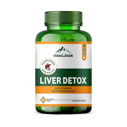 Divya Himalayan Plant-Based Liver Detox Supplement, 60 Tablets, Vegan, Non-GMO, Gluten-Free, Herbal Liver Support Formula