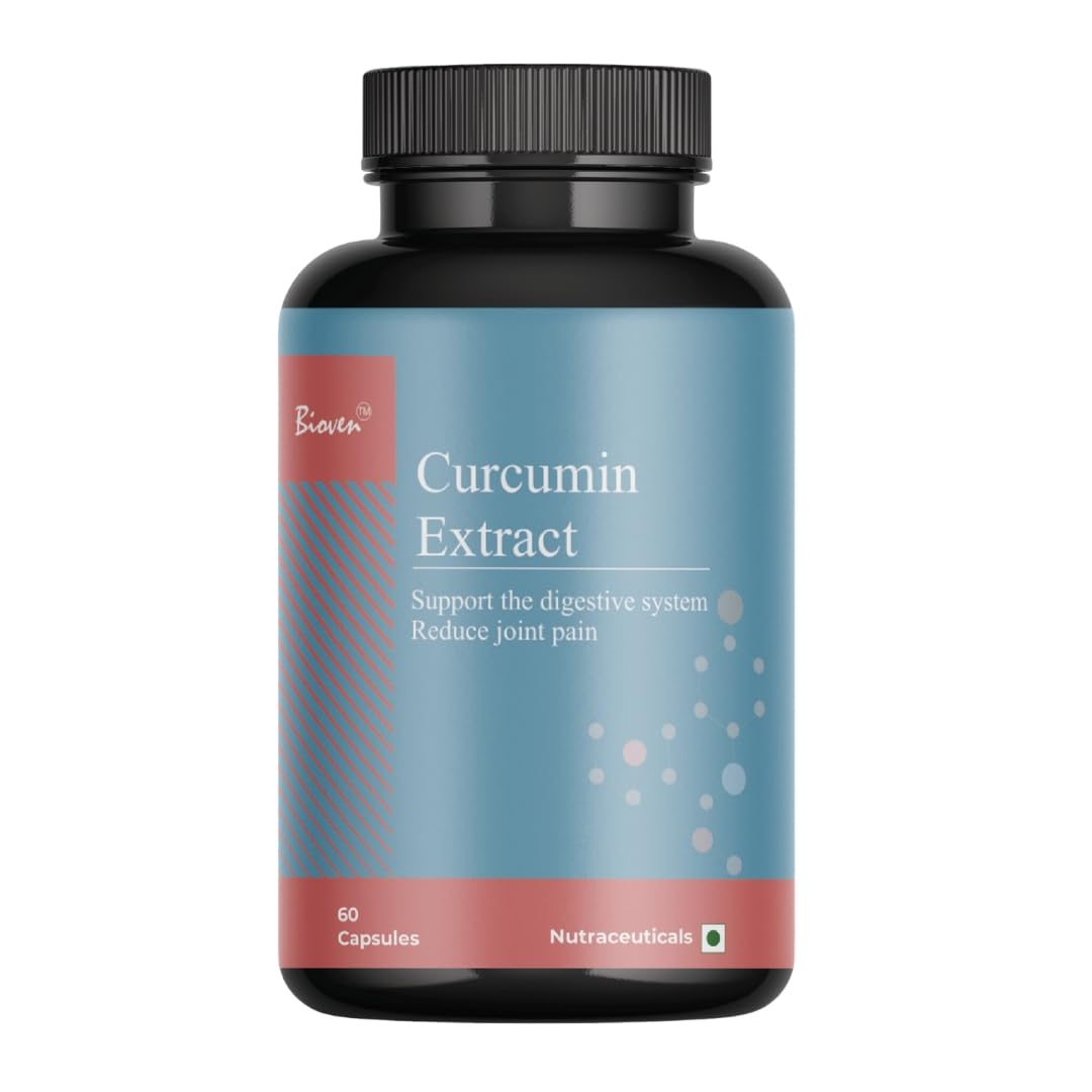 Biovencer Curcumin Extract | Reliefs Joint & Bone Pain | Supports the Digestive System and Boost Immunity | Pack Of 60 Capsules