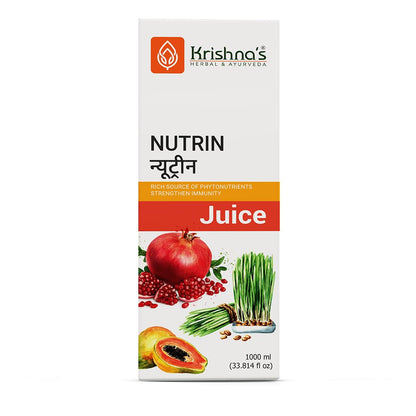 Krishna's Nutrin Juice, Rich Source Of Nutrients, No Artificial Colors or Flavors - 1000 ml Each (Pack of 2)