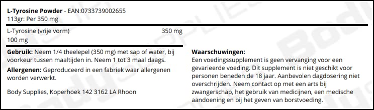 Now Foods L-Tyrosine Powder 4 oz- image 2